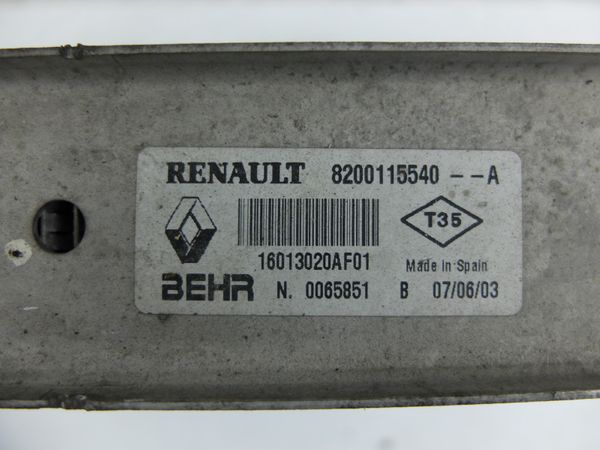 Intercooler   Renault 8200115540 16013020AF01 Behr
