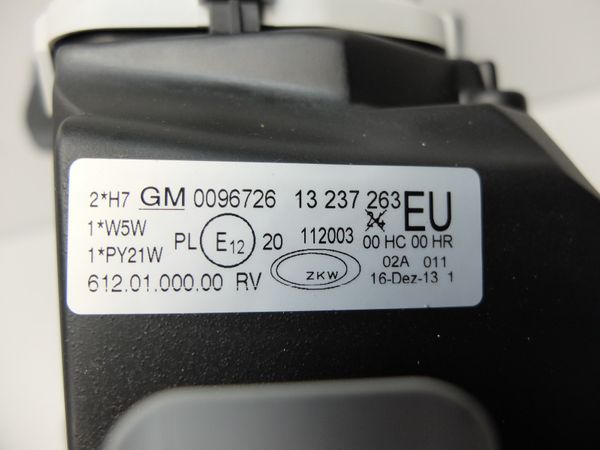 Headlamp Left New Original 13237263 93188581 Opel Corsa C