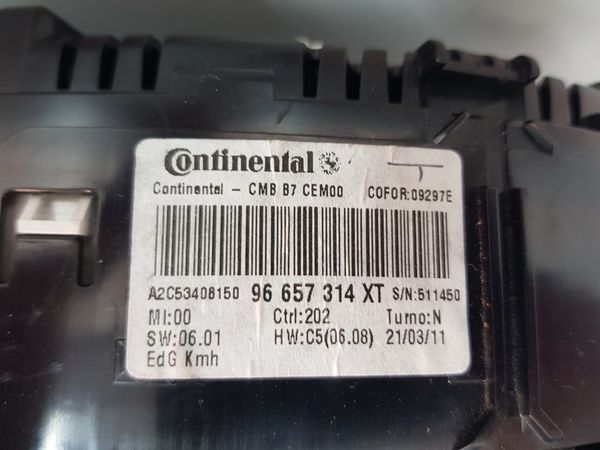 Speedometer/Instrument Cluster  Citroen C4 96657314XT A2C53408150