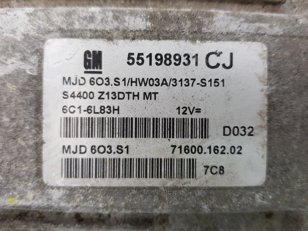 Engine Controller  GM 55198931 CJ MJD 6O3.S1 Opel Magneti Marelli