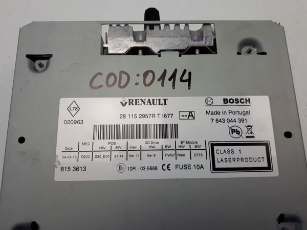 Cd Radio Player Renault Trafic 2 Master 3 281152957R 7643044391 0km 0114