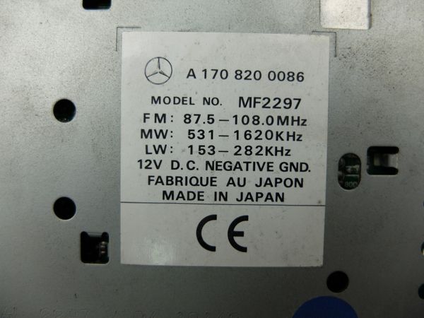 Cd Radio Player  Mercedes-Benz A1708200086 MF2297