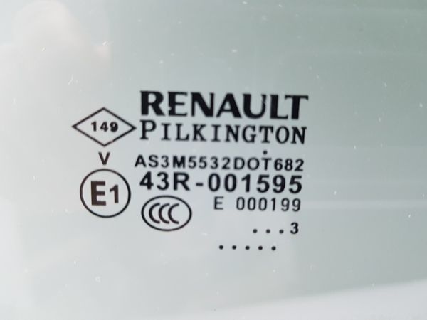 Door Window Right Rear Renault Captur 823008584R AS3 2003r