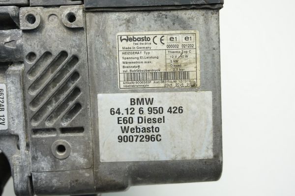 Parking Heating System  Webasto 9007296C BMW 5 E60 E61 Top C  5KW