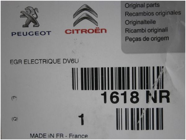 Egr Valve Original Citroen Peugeot C3 C4 C5 206 207 Partner 3 1.6HDI 1618NR