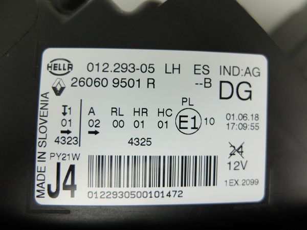 Headlamp Left Scenic 4 260609501R Renault Hella 0km