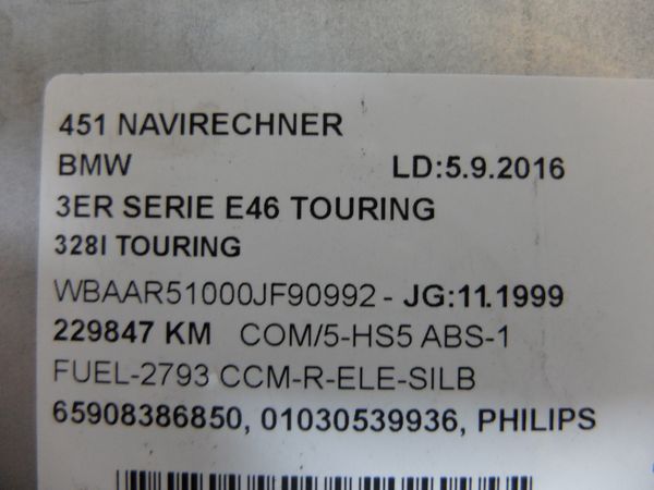 Navigation BMW 3 E46 65.90- 8386850 22SY562/23 Philips