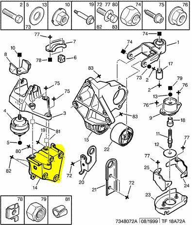 Engine Support New Original Citroen Peugeot 2.0 HDI 8v 1807T6 9628311880