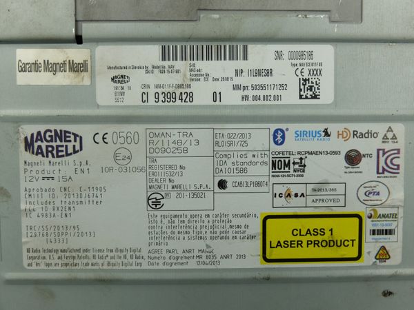 Navigation  BMW 10R-031056 9399428 F020-15-07-501 Magneti Marelli