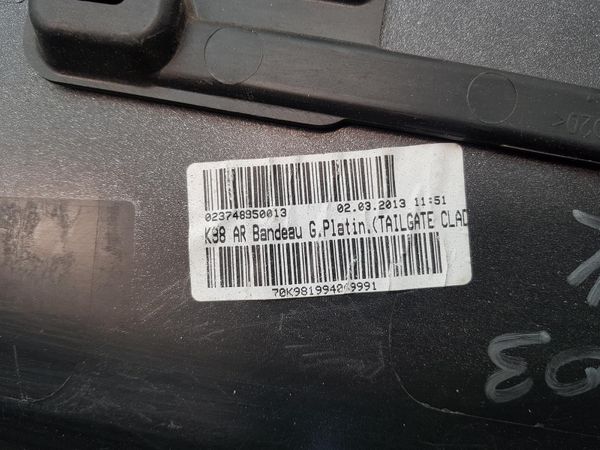 Lid Trim Rear 848109121R Clio 4 Renault