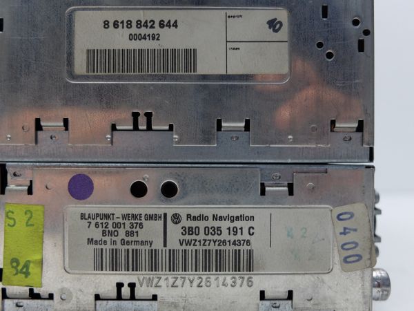 Cd Radio Player  Navi Volkswagen 3B0035191C 7612001376 Blaupunkt