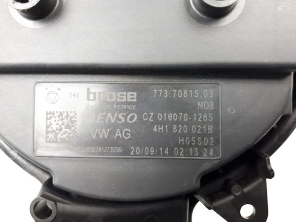 Heater Fan Blower Motor Audi 4H1820021B Uszkodzone śmigło wirnik 1015