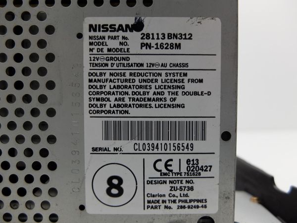 Radio Cassette Player  Nissan Almera N16 28113BN312 PN-1628M