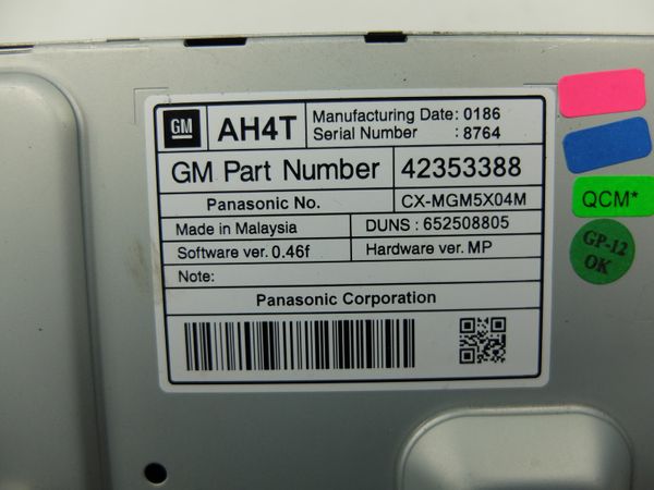 Navigation Display  Opel 42353388 652508805 Panasonic
