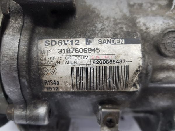 Air Con Compressor/Pump Renault Nissan 8200866437 SD6V12 1912 Sanden
