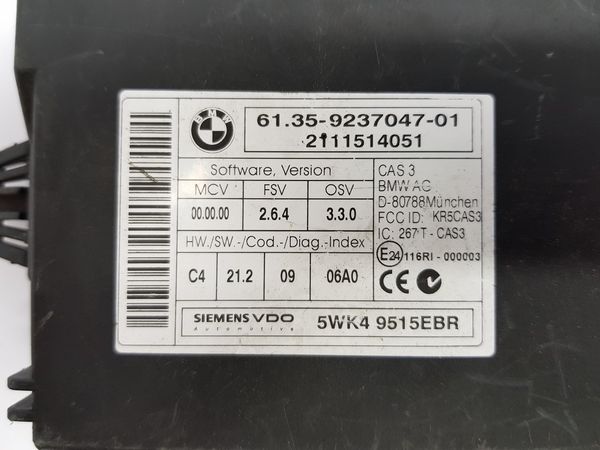 Controller  BMW 6135 9237047 5WK49515EBR Siemens VDO 