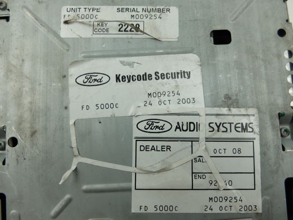 Radio Cassette Player  Ford 5000 C 3M5T-18K876-BD Visteon