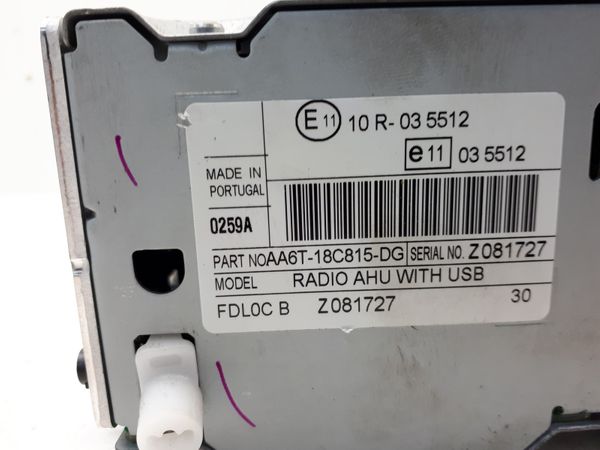 Cd Radio Player Ford Fiesta AA6T-18C815-DG AHU USB