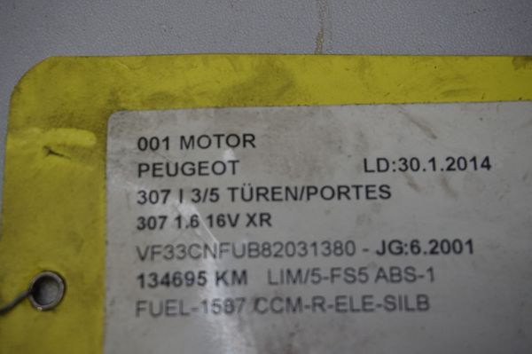 Petrol Engine 1,6 16v NFU 10FX2F Citroen Peugeot 307 135000km 1023