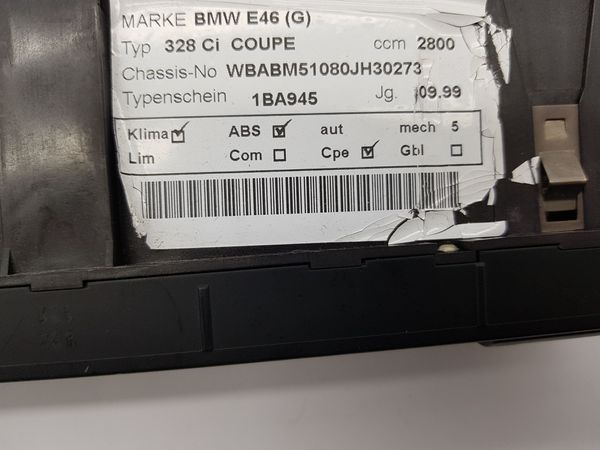 Heater Control Unit BMW 3 E46 64116902440 5HB00773811 6902440