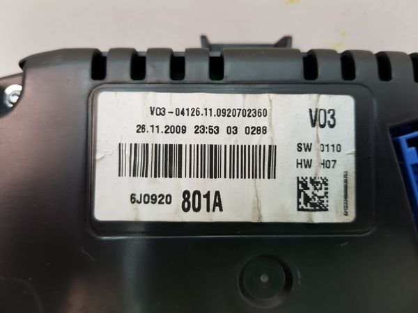 Speedometer/Instrument Cluster  Seat Ibiza 6J0920801A 6086