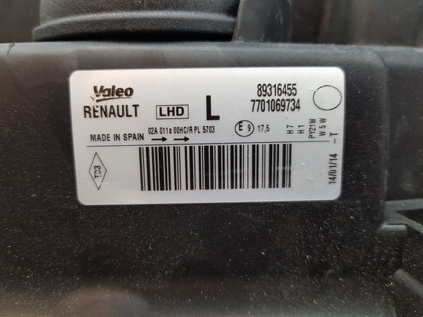 Headlamp Left 7701069734 Modus Renault Valeo
