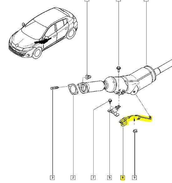 Differential Pressure Sensor New Original Megane Scenic III 1.5 dCi 208155568R