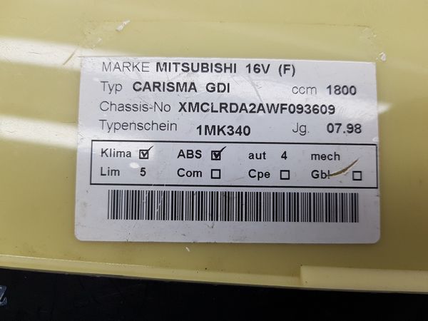 Heater Control Unit Mitsubishi Carisma MR398016 CAB502A005C