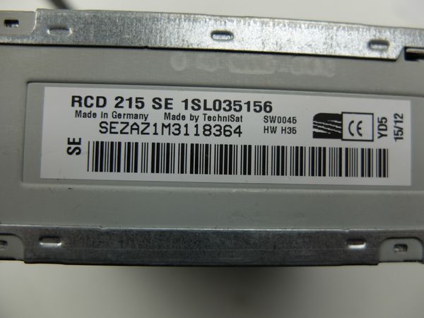 Cd Radio Player  Seat Mii 1SL035156 RCD 215 SE 1215