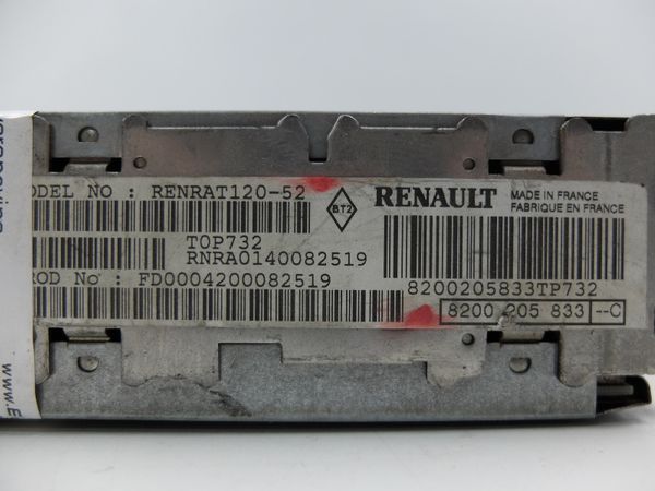 Cd Radio Player  Tuner Renault 8200205833 RENRAT120-52